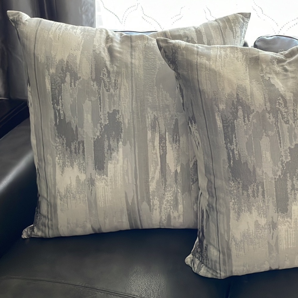 Z Gallerie 24” Square Pillows (2)